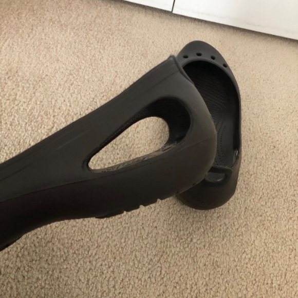 Crocs Kadee Slingback Ballet Flats Women's Size 10 Black Rubber - Picture 6 of 11